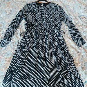 H&M Blue and White Striped Dress